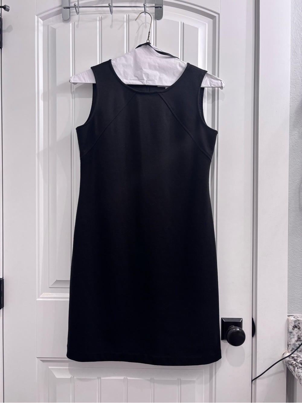 Classic Black Sleeveless Sheath Dress